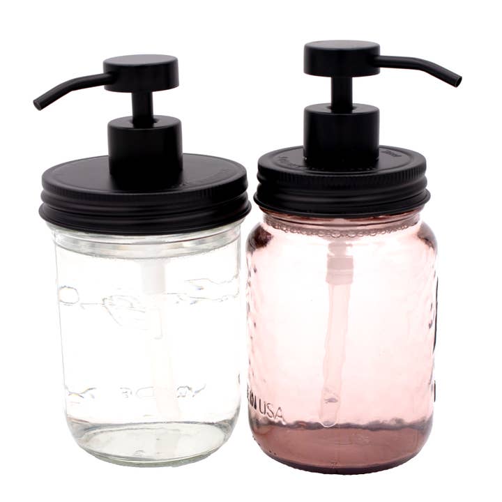 Mason Jar Lifestyle - Wholesale Soap Dispenser - Matte Black Soap Pump Lid Kit for Mason Jars