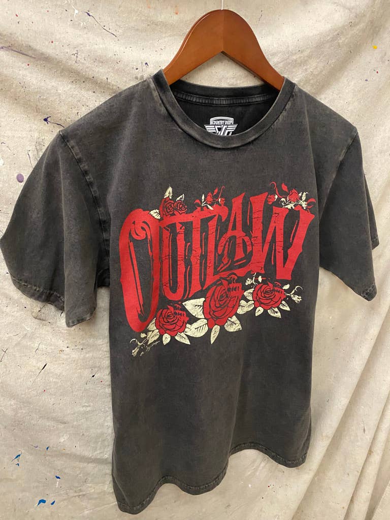 Faded Black Outlaw Vintage Relaxed Acid Wash unisex Tee    for wholesale on Faire3