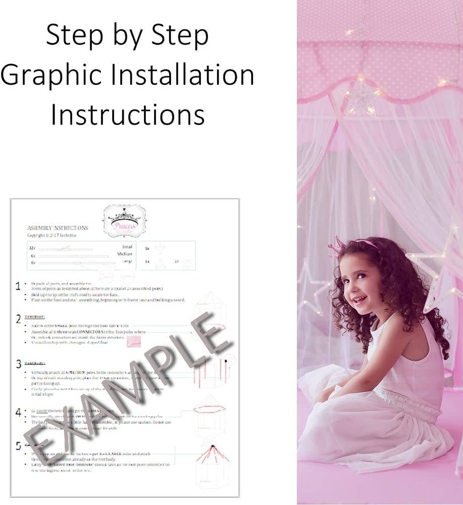 Perfectto Design - Wholesale Tent - Kids - Princess Castle Play Tent with Large Star Lights1