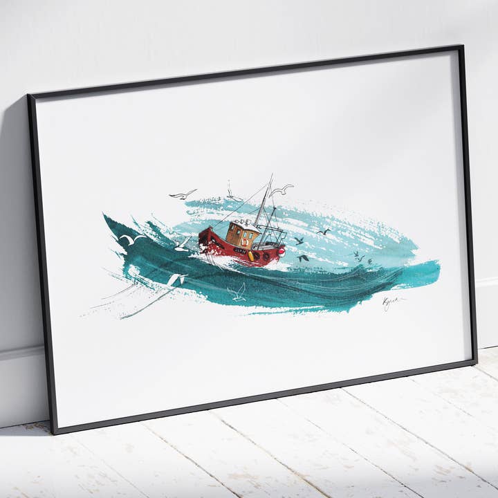Stormy Seas for wholesale by Kerry Hyndman Illustration