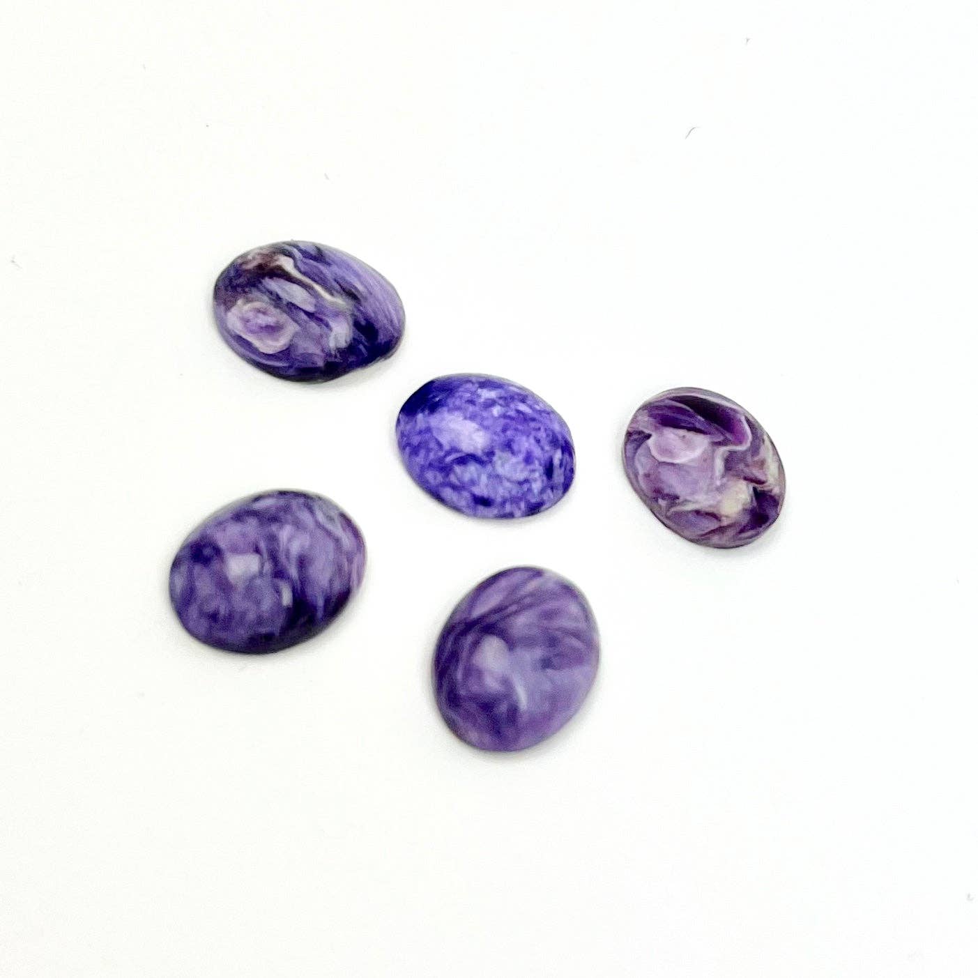 Pelham Grayson Rose - Wholesale Spiritual Stone/Crystal - *Charoite Cabochons | 9-10mm1