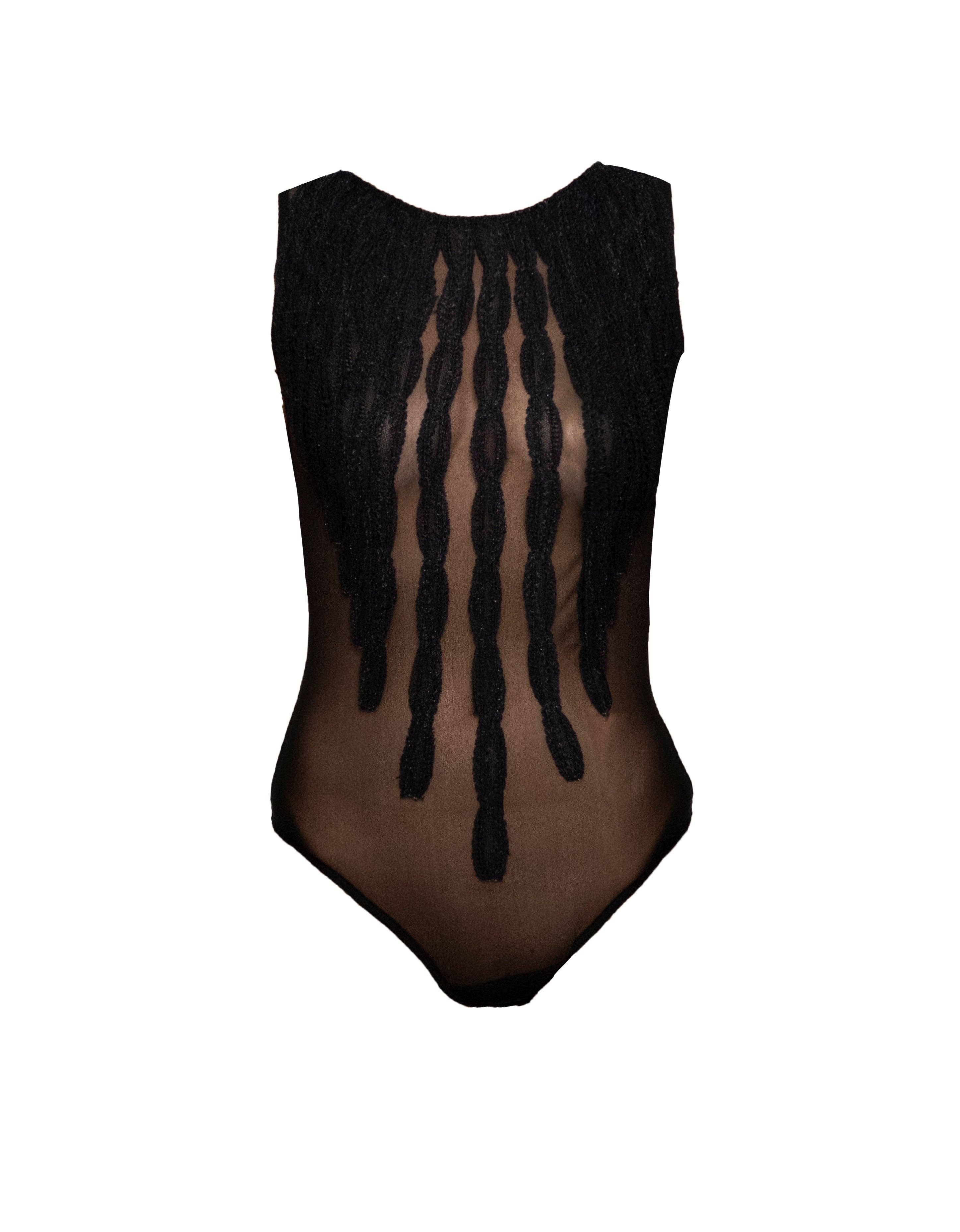 Paradox Cascade Black Bodysuit for wholesale on Faire4