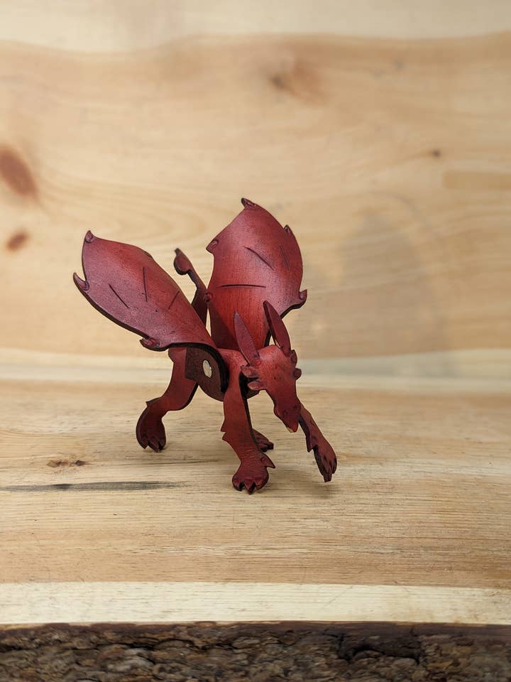 Customizable Leather Dragon Figurines for wholesale by Frost & Ember Creations, LLC