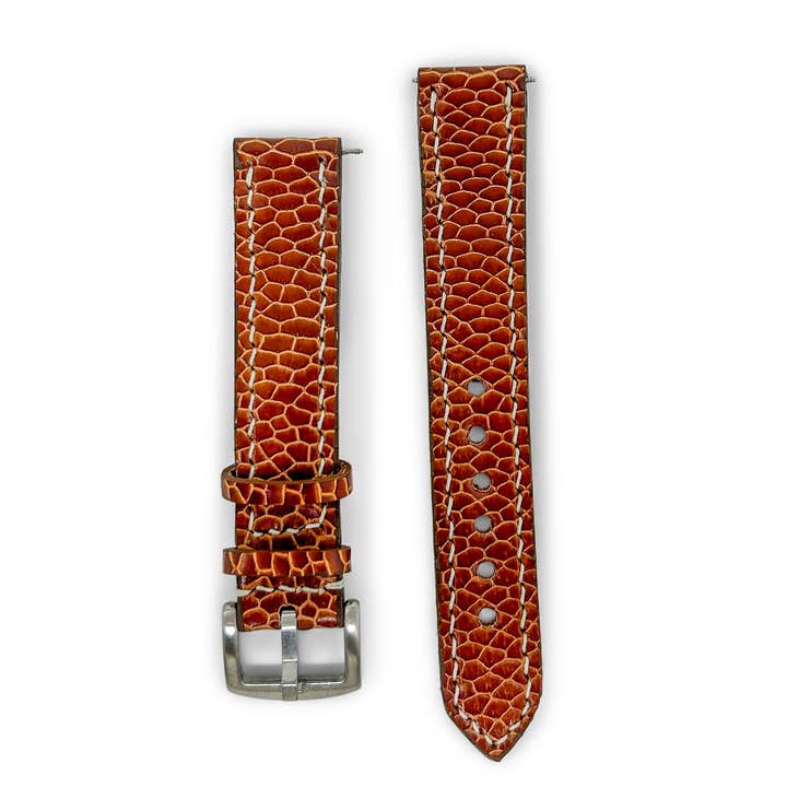 Jack Foster Leather - Wholesale Watch Band/Strap - Unisex - "Calhoun" Premium Watch Strap | Cognac Beaver Tail | USA Made