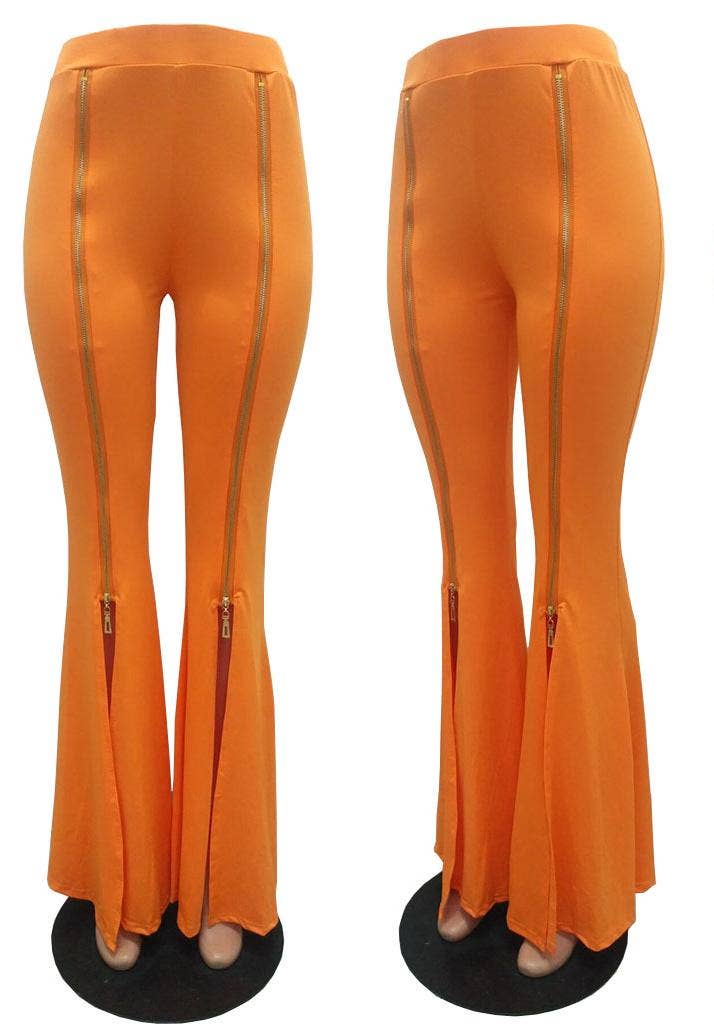 HIDDENBRAND - Wholesale Pants - Women's - Slim zip-up flared pants6