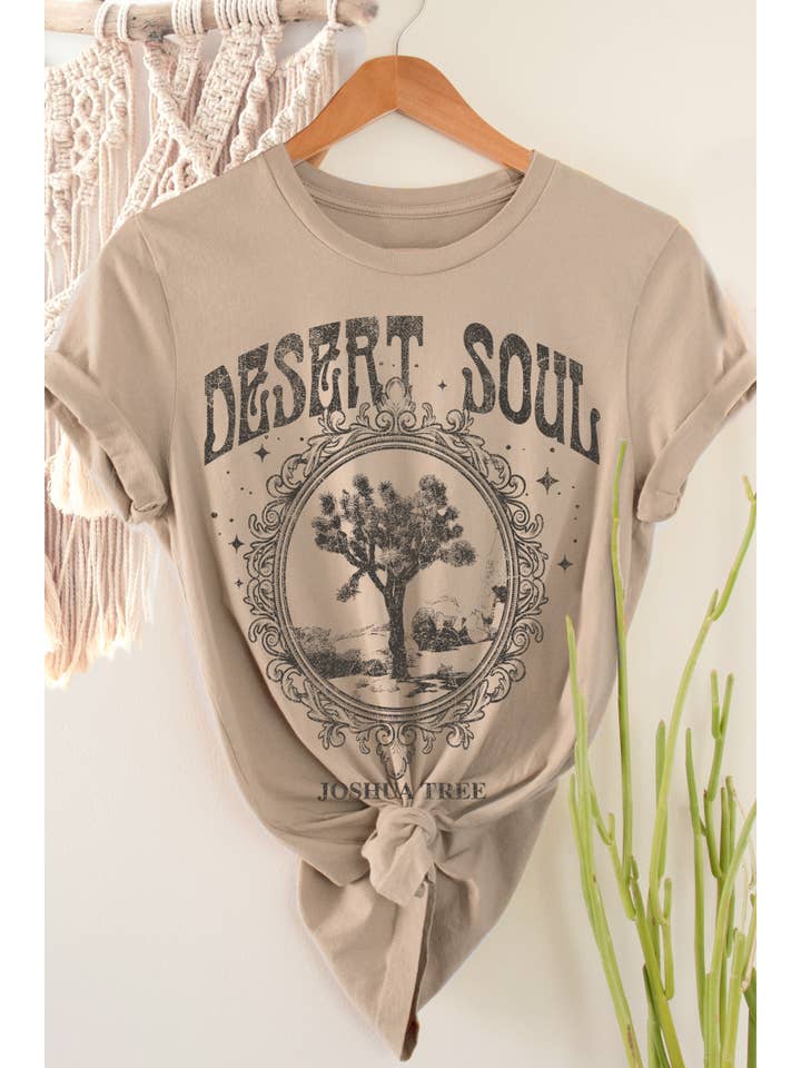 BouTeeQue Closet - Wholesale Screen Printed T-Shirt - Women's - BTJ4890 -T Desert Soul JOSHUA TREE4