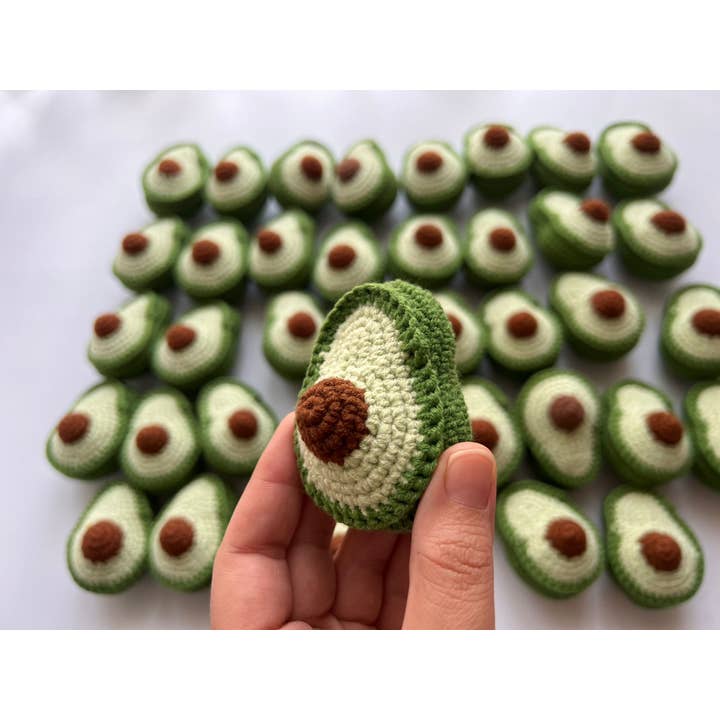 Emel Crochet – Engroshandel Nøglering - Unisex – Hæklet Avocado Nøglering, Bamse