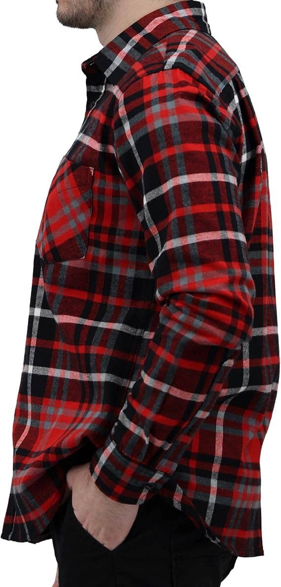 I-Wear Brands - Wholesale Button Down Shirt - Men's - Men's Long Sleeve Button Down Cotton Flannel Shirt44