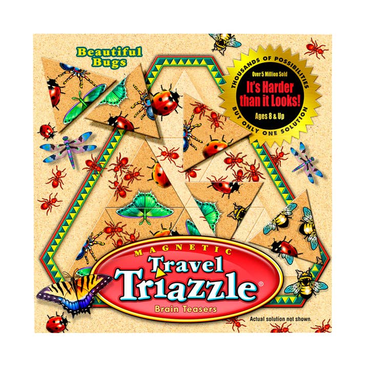 Channel Craft - Wholesale Puzzle - Kids - Beautiful Bugs - Wooden Travel Triazzle0