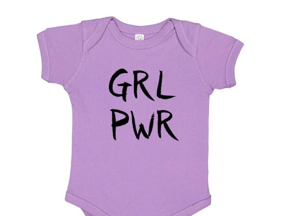 Megan Lee Designs - Wholesale Bodysuit (Non-Footed) - Baby - GRL PWR Girl Power Screen Print Baby Onesie Bodysuit0