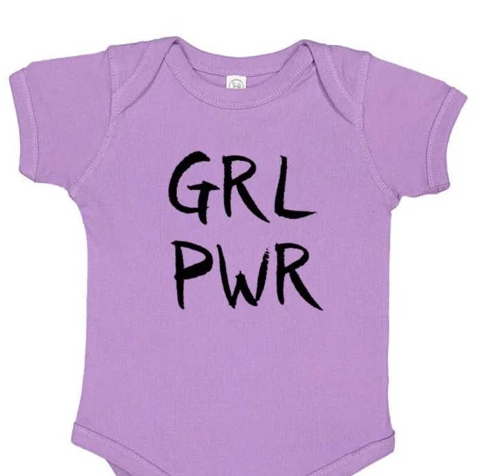 Megan Lee Designs - Wholesale Bodysuit (Non-Footed) - Baby - GRL PWR Girl Power Screen Print Baby Onesie Bodysuit0
