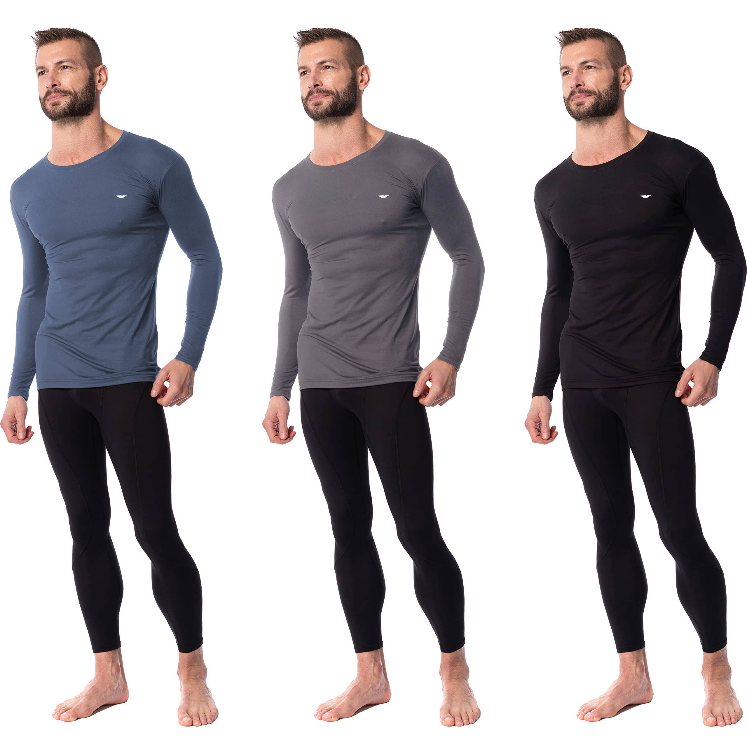 I-Wear Brands - Wholesale Athletic Top - Men's - 3 Pack Men's Lightweight Long Sleeve Base Layer Shirt6