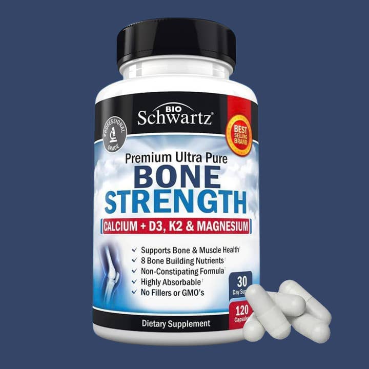 Bone Health Support: Calcium, D3, K2 & Magnesium (120 Cap) for wholesale by BioSchwartz