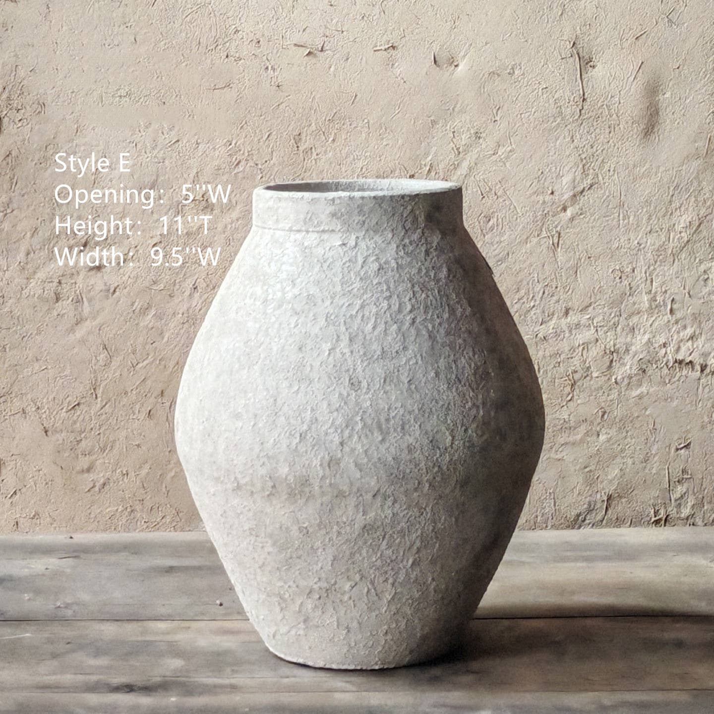Sweet Home Deco - Vente Vases - Vase en terre cuite fait main, pot d'art en céramique blanc mat4
