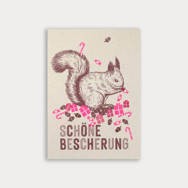 Postcard / Christmas / Squirrel / Merry Christmas for wholesale by Togethery