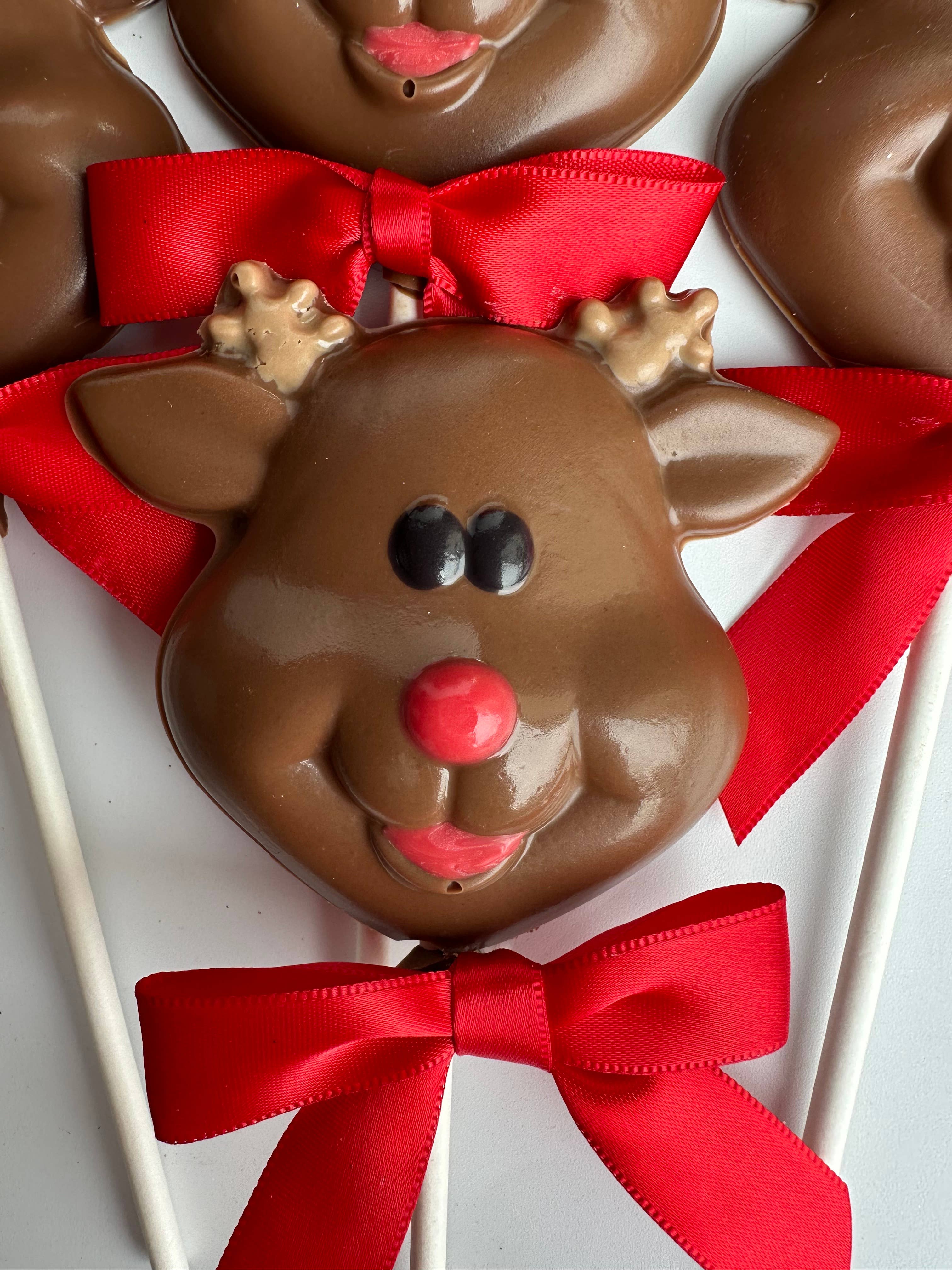 Delightful Chocolates - Wholesale Chocolate Covered Sweets - Reindeer Chocolate Lollipops3