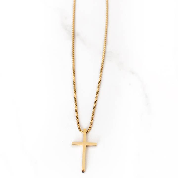 Golden Thread - Wholesale Pendant/Charm Necklace - Gold Cross Chain