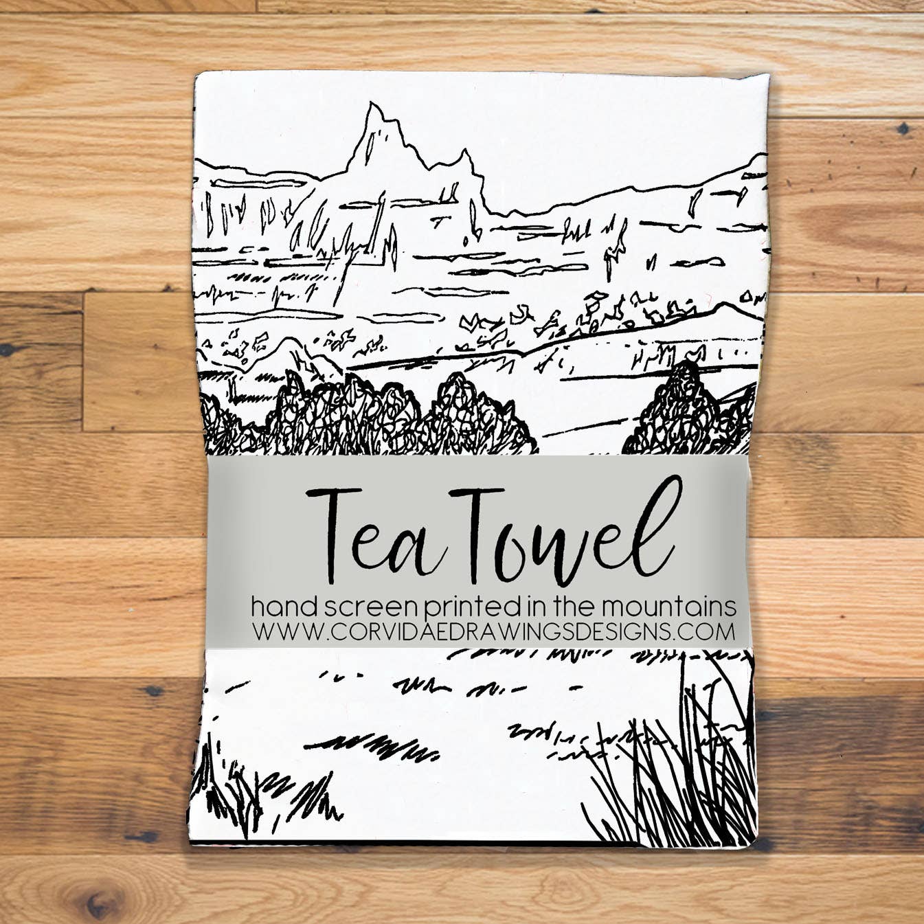 Corvidae drawings & designs - Wholesale Tea Towel - South Dakota Tea Towel2