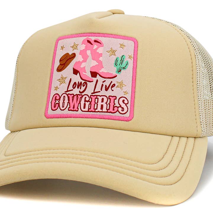 KBETHOS - Wholesale Truckerpet - Dames - Long Live Cowgirls Meshback balpet2