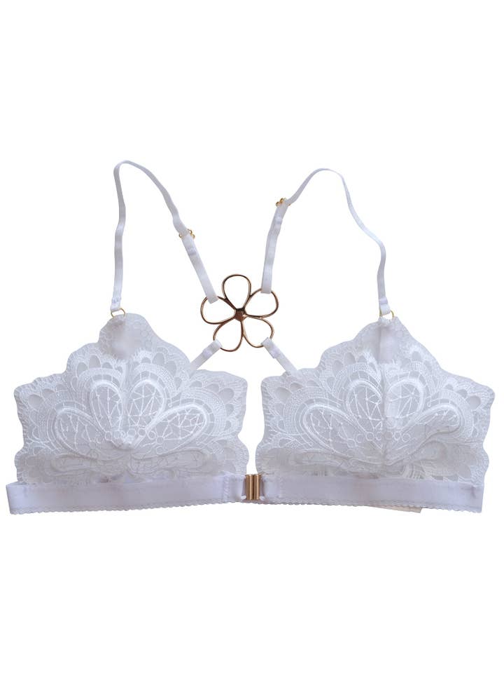 Troo. – Engroshandel Bralette - Dame – June Daisy Back Triangle - Justerbar blomstret trekants-bh1
