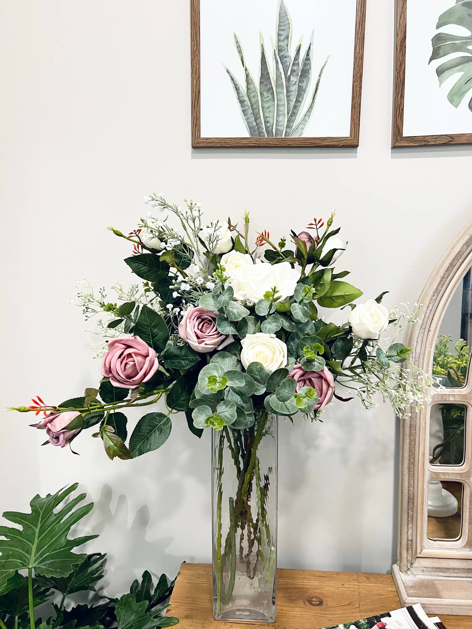 Angel Isabella - Wholesale Artificial Flowers - 24" Real Touch Rose-3 flowers14