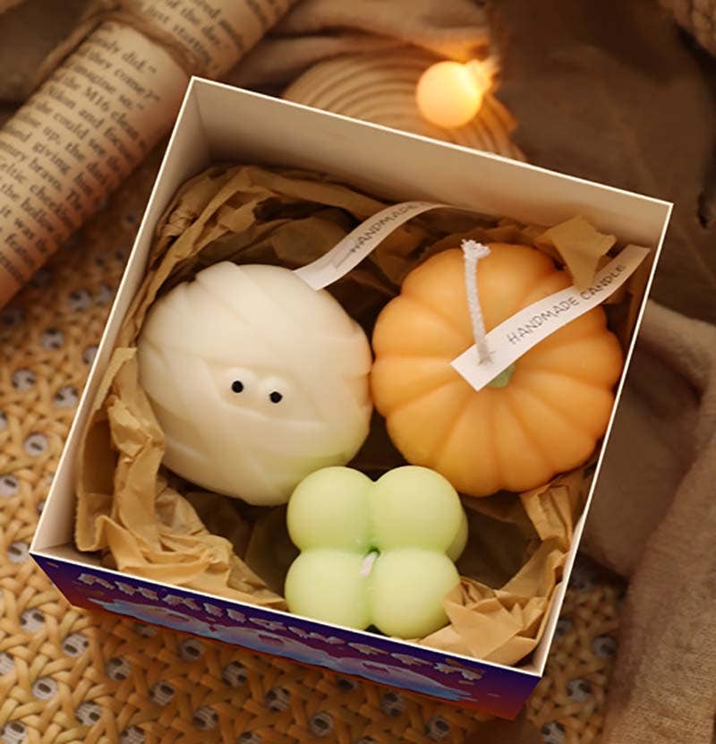 Candles Meta - Wholesale Novelty Candle - Halloween Ghost Gift Box Set Scented Candles CM0233