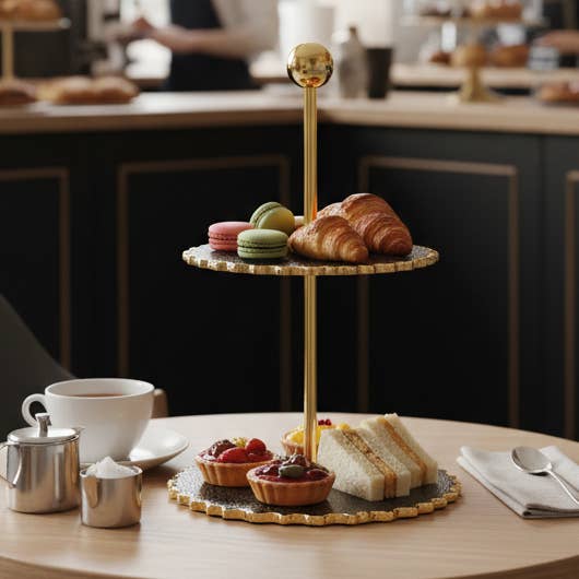 Antoinette Cake Stand – Gold & Black Enamel Dessert Stand and other Purchase Wholesale vendita lattine olio. Free Returns & Net 60 Terms on Faire trending on Faire.