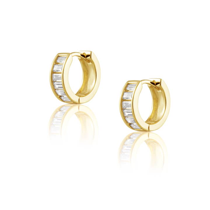 Sahira Jewelry Design - Wholesale Huggie Earrings - Peyton Cz Huggies