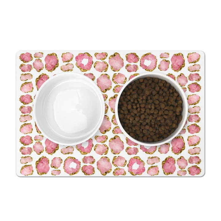 Pet Placemat, Jewel Encrusted, Rose Quartz for wholesale by Aliza Darik