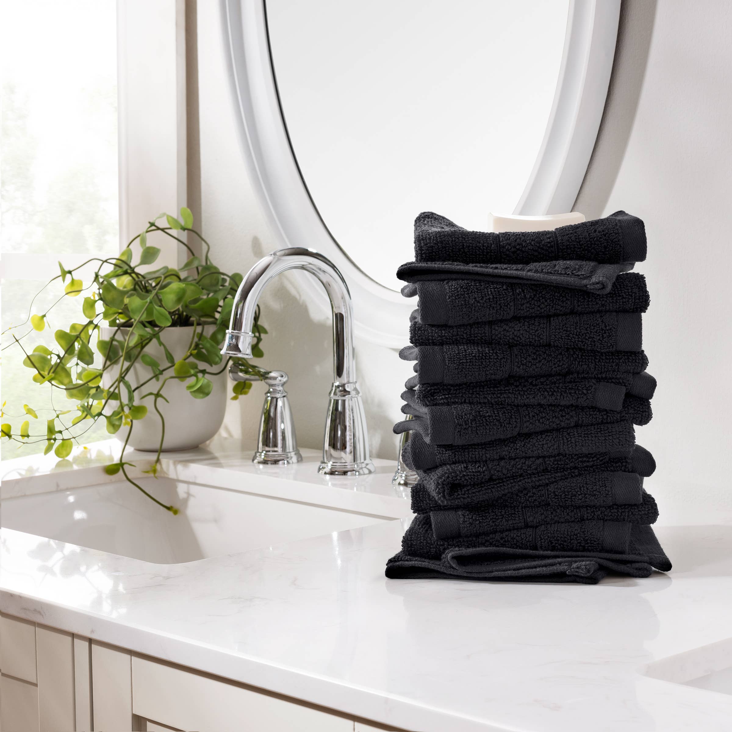 Arkwright Home - Wholesale Wash Cloth - Family Essentials Cotton Washcloths (Bulk Case of 144) 12x1216