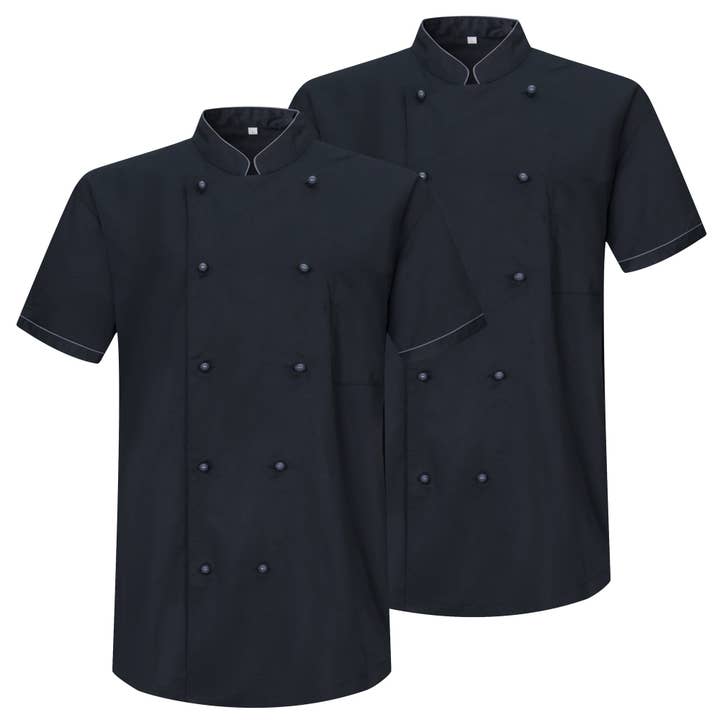 Paquet de 2 unités - Veste de chef pour hommes -8501B pour la vente par MISEMIYA