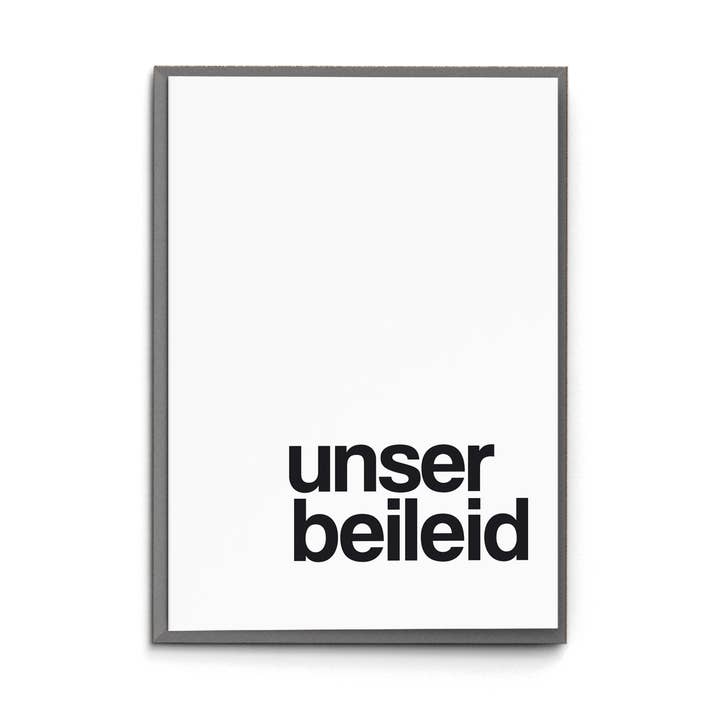 Simplistic Condolence Card (German) for wholesale by sonst noch was?