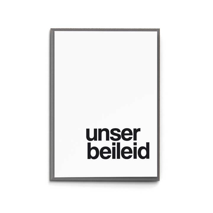 sonst noch was? – wholesale Sympathy card – Simplistic Condolence Card (German)