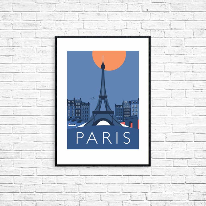 Rebecca Pymar - Wholesale Art Print - PARIS Travel Poster Print1