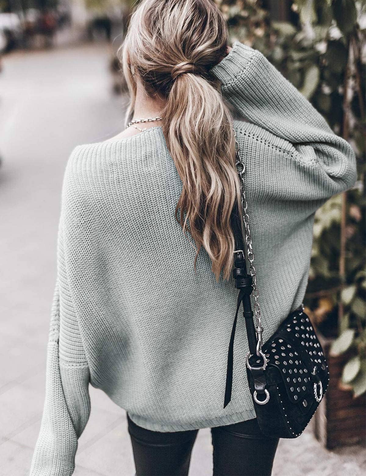 Chicto – Großhandel Strickpullover – Damen – Damen Oversized Pullover Fledermausärmel Stehkragen Jumper Oberteile24