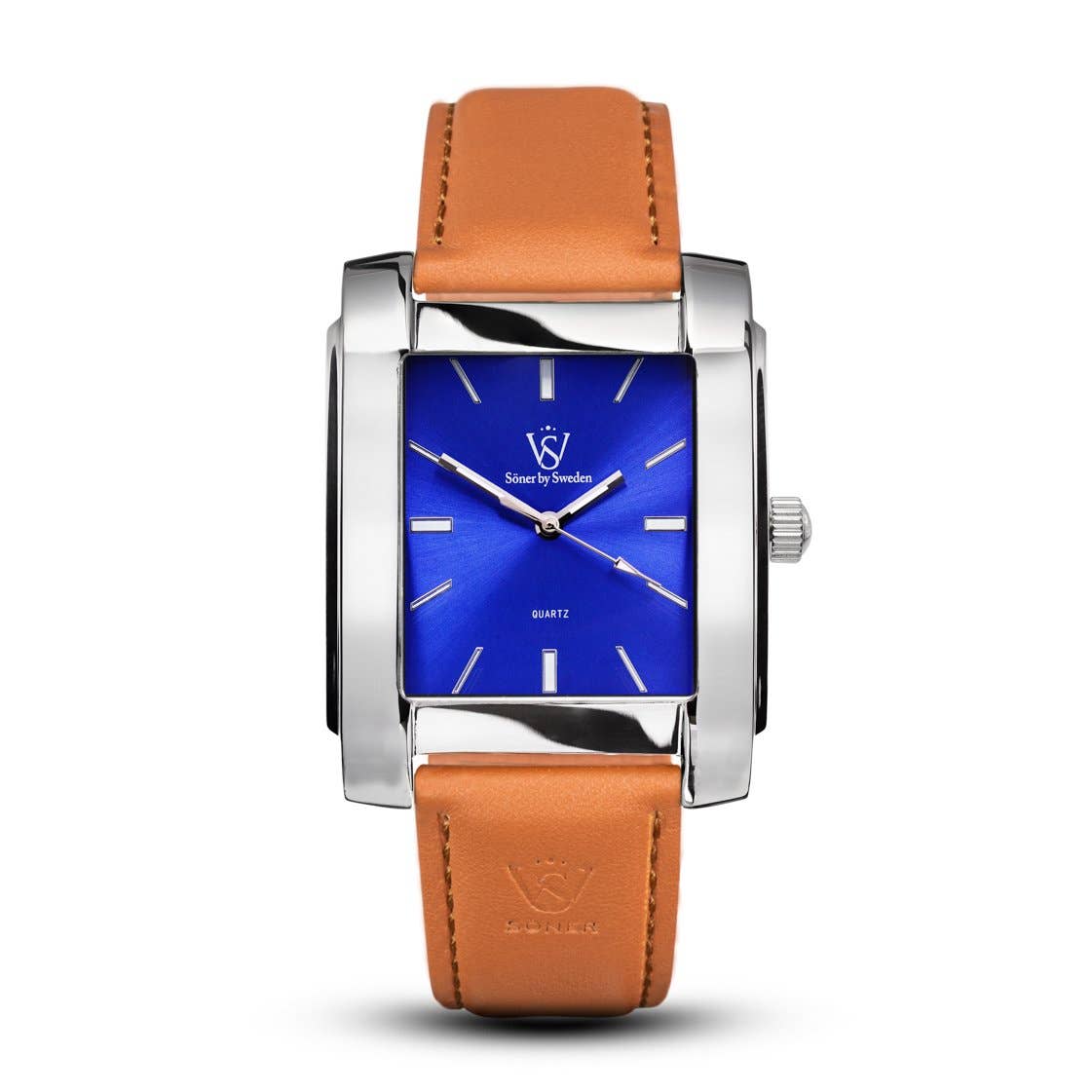 SÖNER - Vente Montre – homme - Montre carrée, acier poli Legacy H | cadran bleu3
