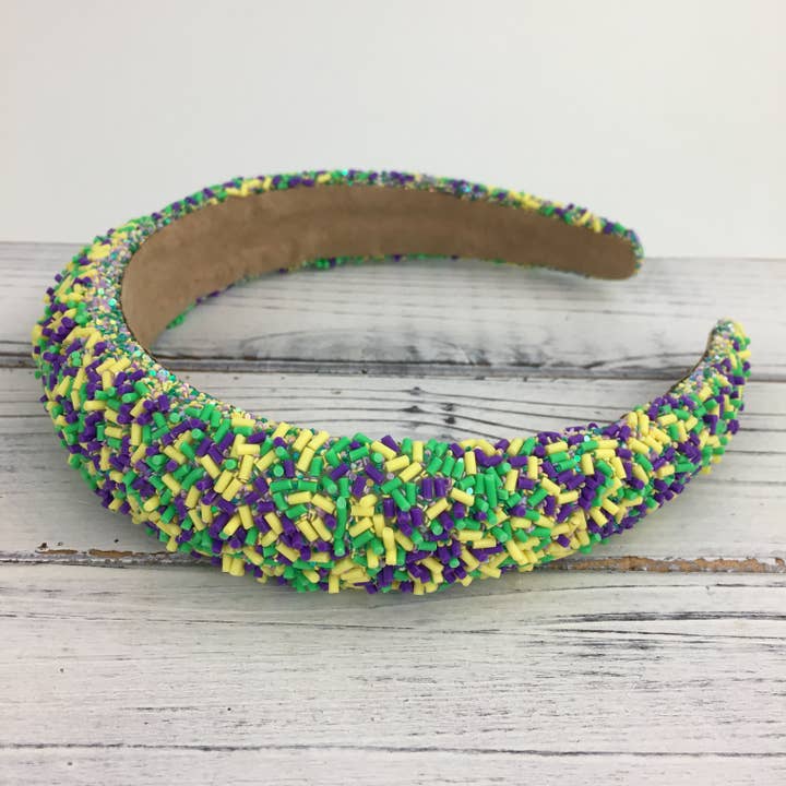 SongLily - Wholesale Fashion Headband - Women's - Mardi Gras sprinkles headband