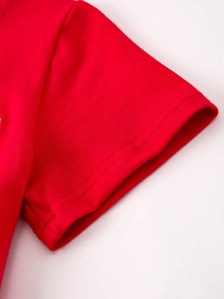 Rylee Faith Designs - Vendita all'ingrosso Completo top e pantaloncini - Bambini - Set grembiule a quadri ricamato per ragazzi per il ritorno a scuola.3