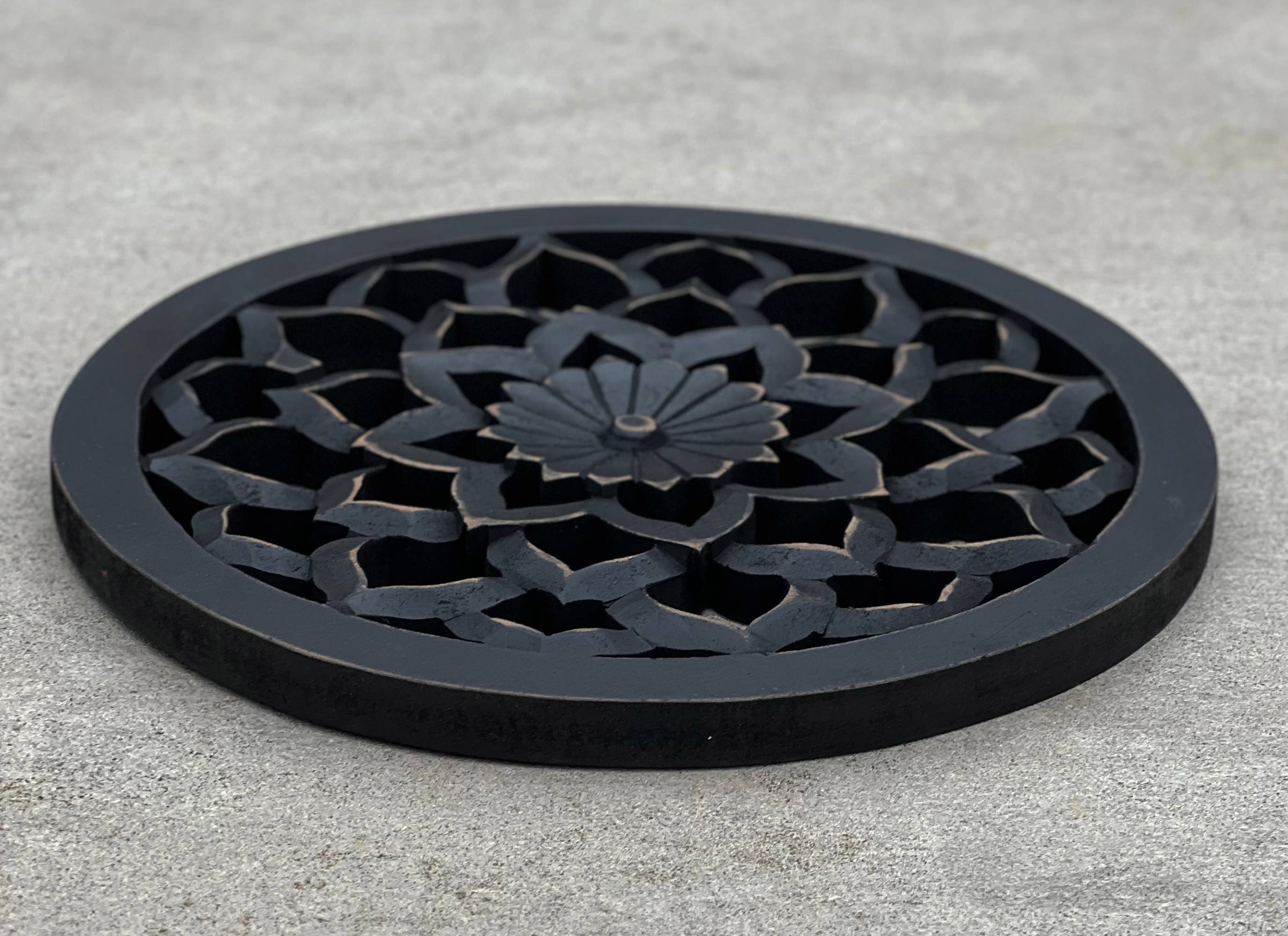 Lungta Imports - Wholesale Wall Accent - Handcrafted Wooden Lotus Flower Wall Décor Hanging Art18