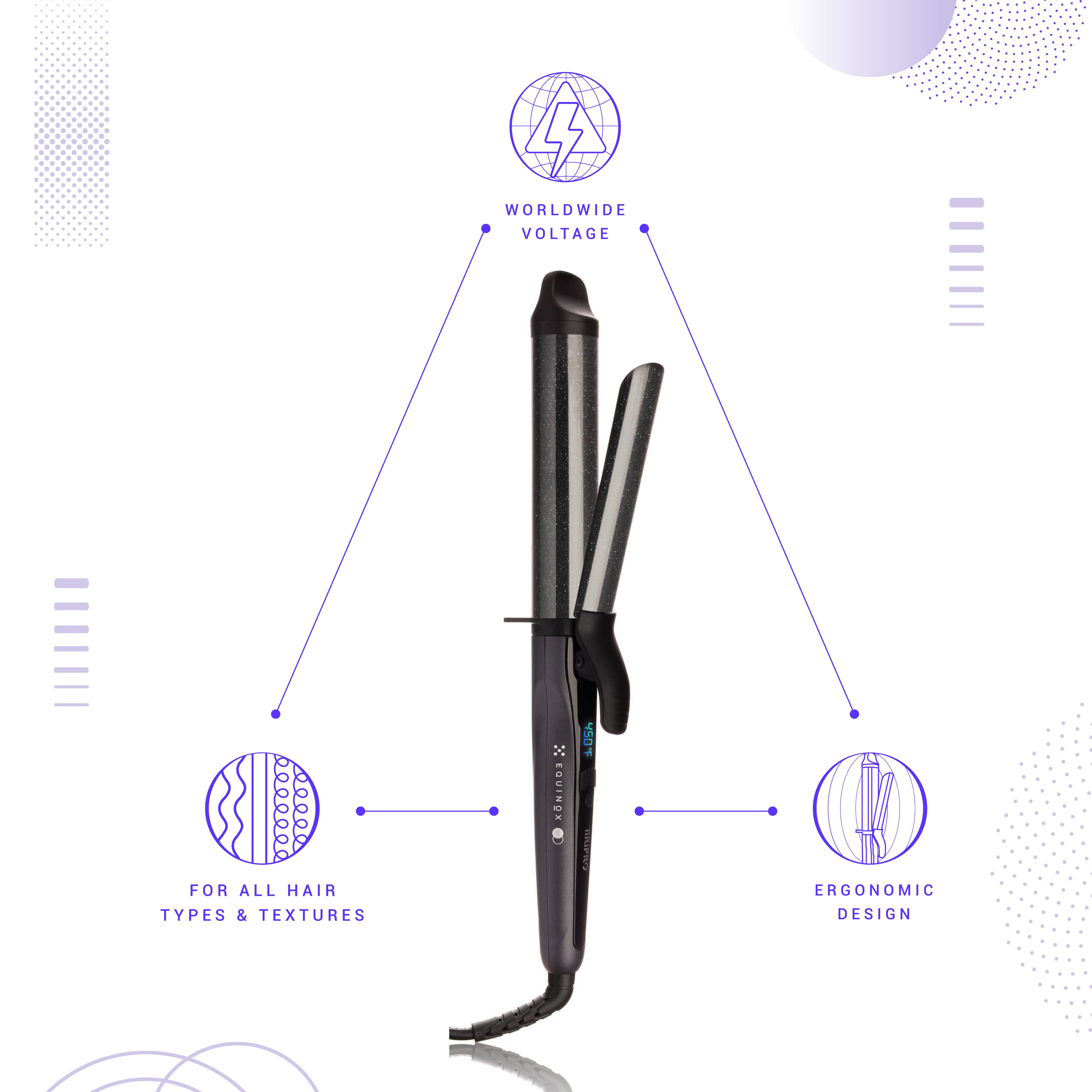 Tiri Pro - Wholesale Curling Iron/Wand - Equinox Digital 32mm Professional Clip Curler1