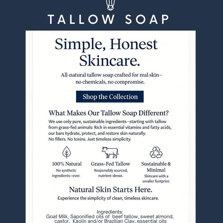 GLOW Lather + Wick - Wholesale Bar Soap - Tallow+Goat Milk Soap-Sandalwood1