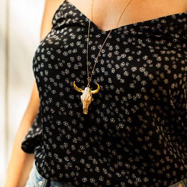 Longhorn Necklace for wholesale by Meghan Bo Designs