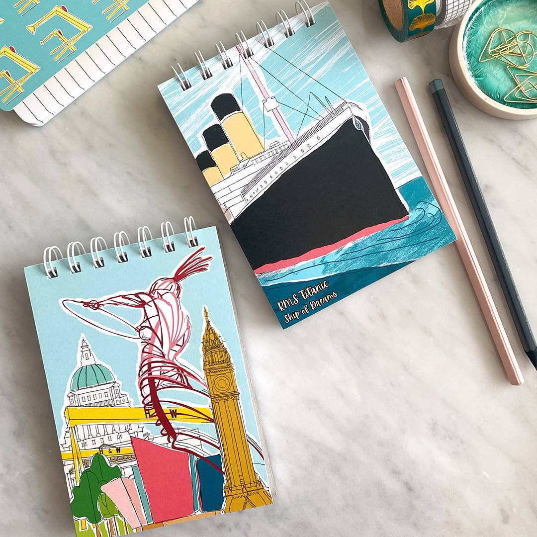 PAPERCROWN NI - Vendita all'ingrosso Quaderni - Taccuino a spirale A6 con illustrazione del Titanic3