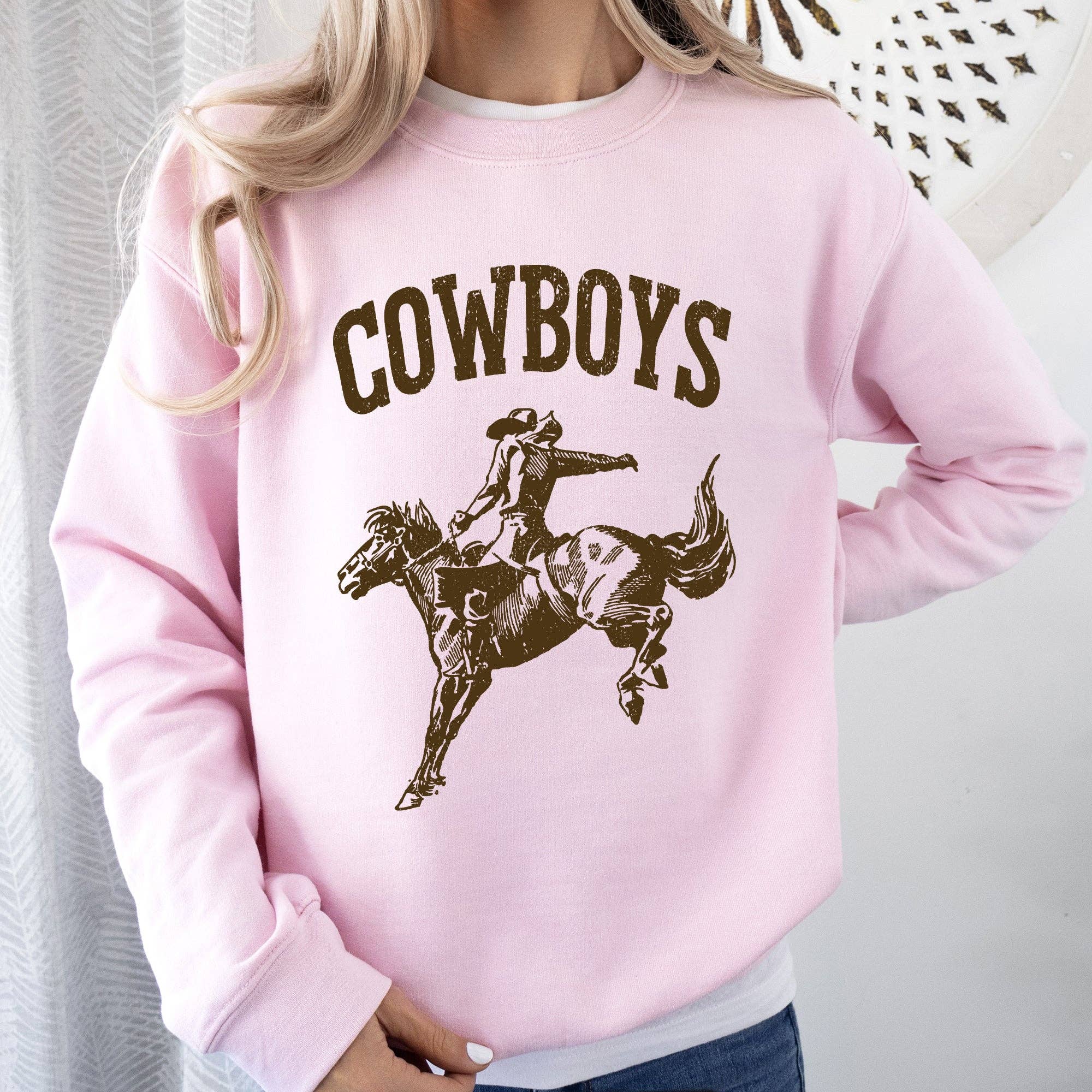 Refinery Number One LLC - Wholesale Graphic Sweatshirt - Women's - Cowboys, Bronco Rider, Cowboy, Western, Horse, Sweatshirt1