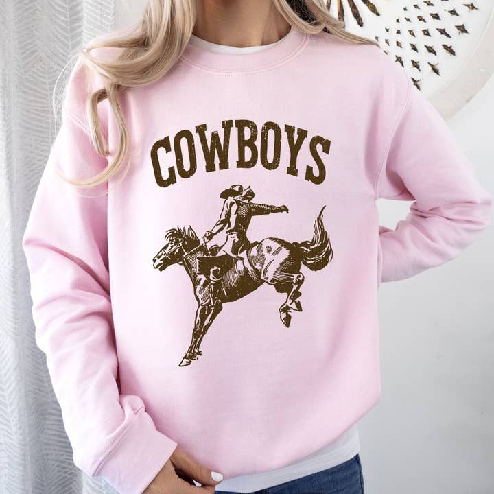 Refinery Number One LLC - Wholesale Graphic Sweatshirt - Women's - Cowboys, Bronco Rider, Cowboy, Western, Horse, Sweatshirt1