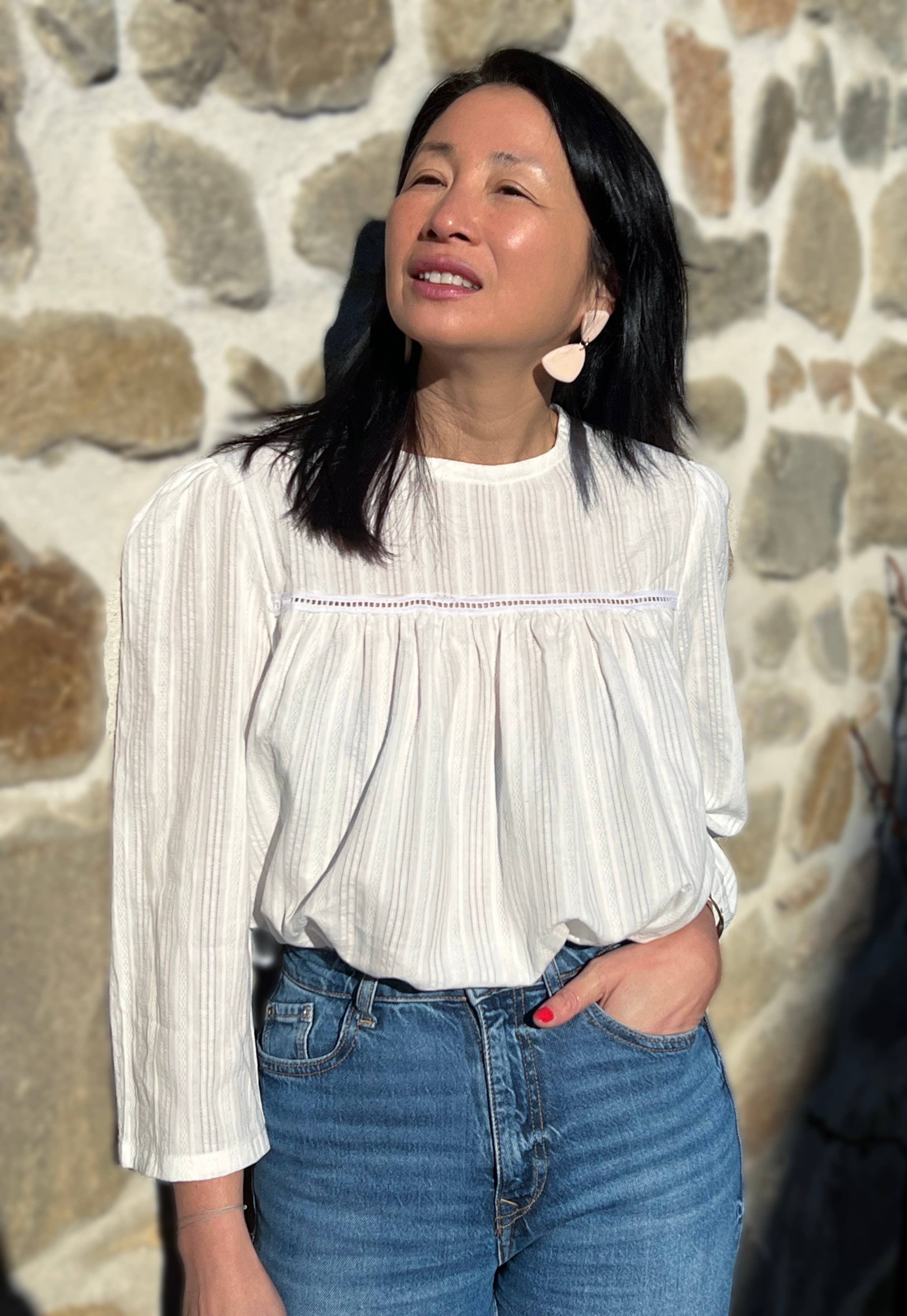 MY DRESS MADE - Wholesale Blouse - Women's - IRIS embroidered fabric - 100% cotton1