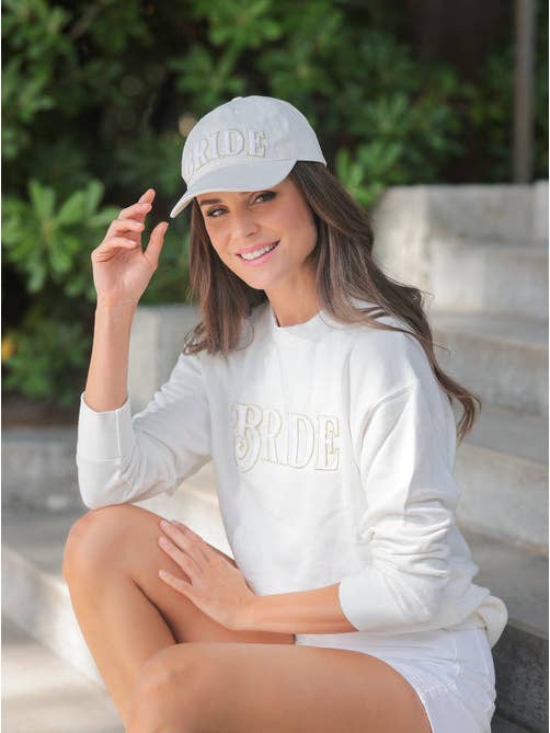 Shiraleah - Wholesale Graphic Sweatshirt - Women's - "BRIDE" SWEATSHIRT, IVORY