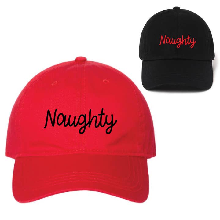 NAUGHTY Christmas embroidery Baseball Cap for wholesale by David And Young