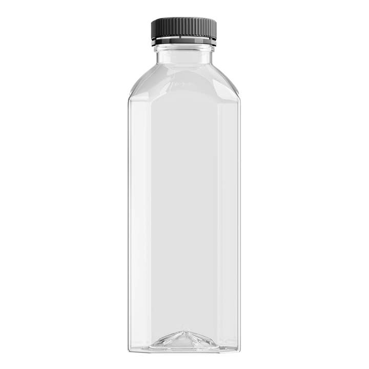 OH YES PLASTICS - Wholesale Milk/Juice Bottle - 16 oz Square Plastic Juice Bottles