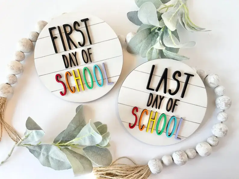 Walnut + Birch - Wholesale Sign - First & Last day of school photo props1